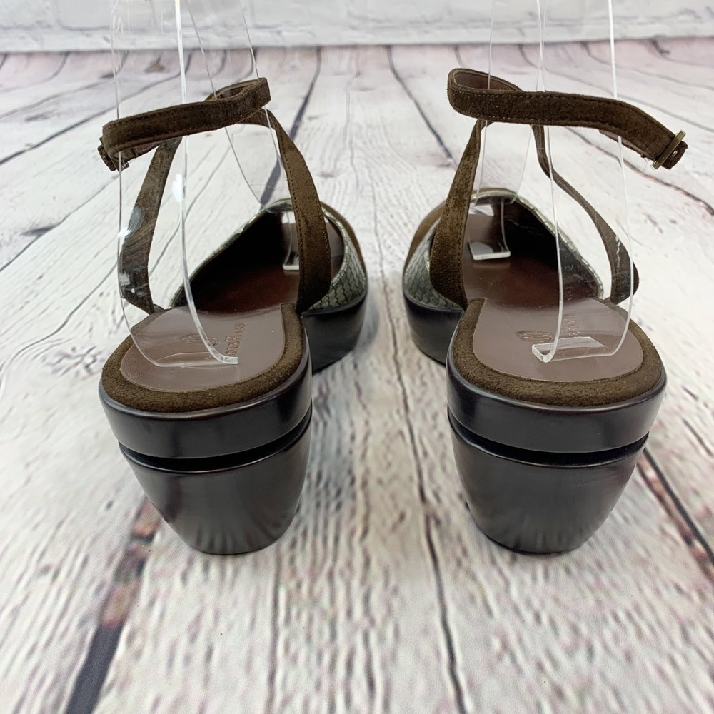 Cole Haan l Nike Air Brown Suede & Metallic Wedges - Picture 5 of 8